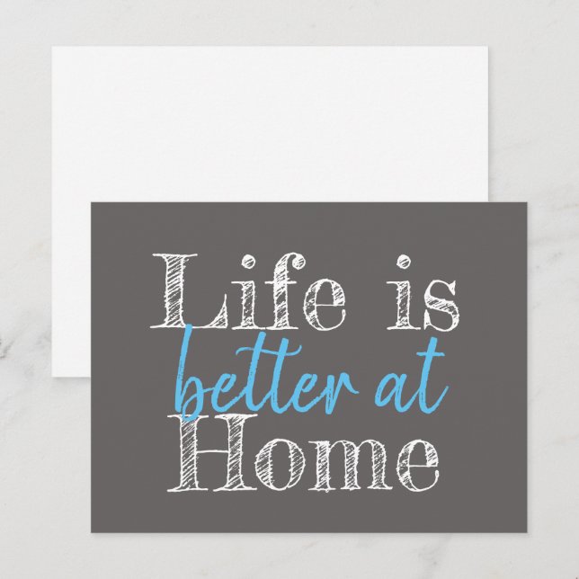 DAS Nautische LEBEN IST BEI ZUHAUSE BESSER | Postkarte (Vorne/Hinten)