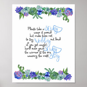 Das Necklace Game Sukkulturelles Brautparty Poster