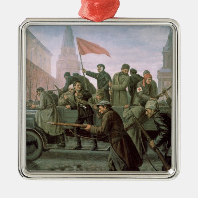 Das Nehmen des Moskaus der Kreml im Jahre 1917, Ornament Aus Metall (Vorne)