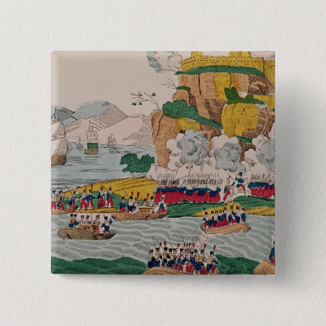 Das Nehmen von Algier durch die Franzosen Button (Vorderseite)