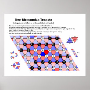 Das neoriemannische Tonnetz-Musikdiagramm Poster