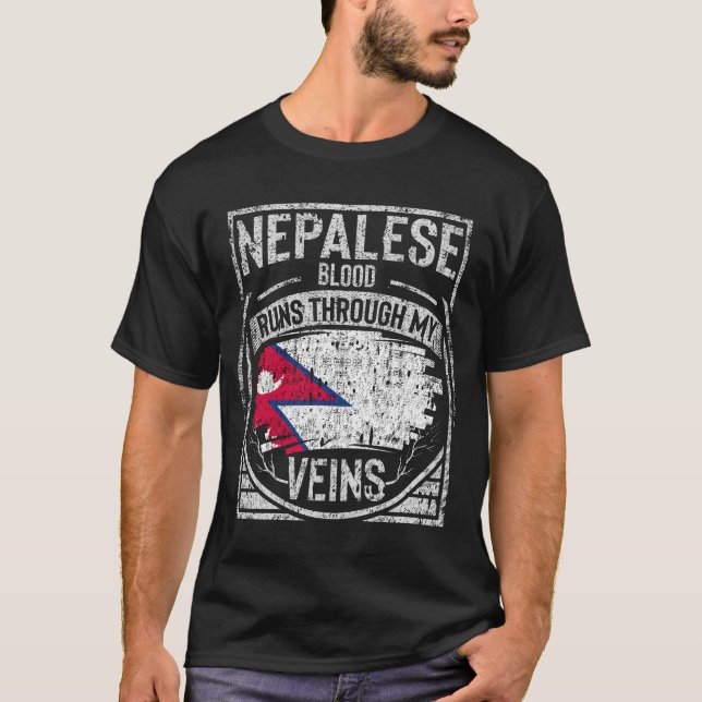 Das nepalesische Blut fließt durch meine Venen T-Shirt (Vorderseite)