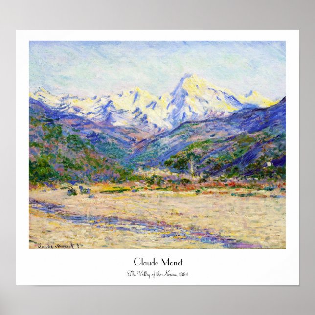 Das Nervental, 1884 Claude Monet Poster (Vorne)