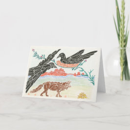 Das Nest Notecard der Raben Karte
