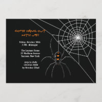 Das Netz-Halloween-Einladung der Spinne