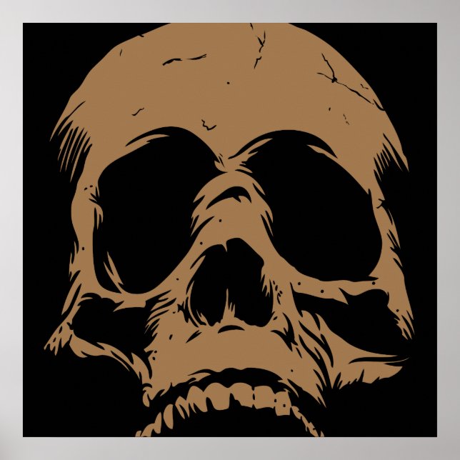 Das neuartige Skull Head Art Remix Cool Print Post Poster (Vorne)