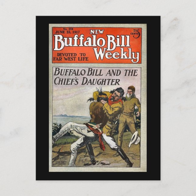Das neue Buffalo Bill Weekly No. 250 1917 Postkarte (Vorderseite)