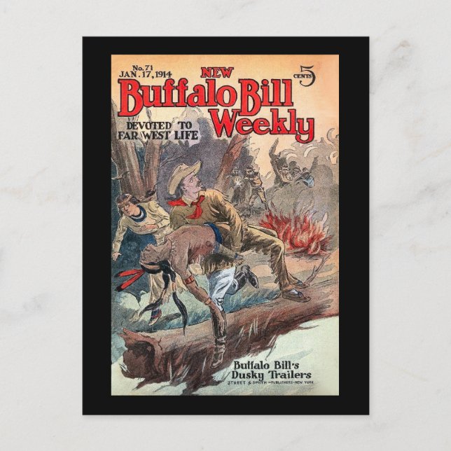 Das neue Buffalo Bill Weekly No. 71 1914 Postkarte (Vorderseite)