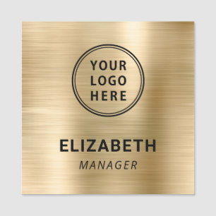 Das neue Firmenlogo Gold Beruflich Namensschild