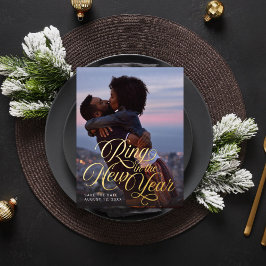 Das neue Jahr-Foto Save the Date Folien Feiertagspostkarte