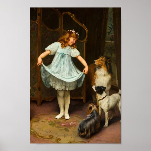 Das neue Kleid | Arthur John Elsley Poster (Vorne)