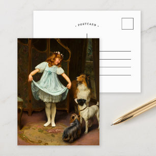 Das neue Kleid   Arthur John Elsley Postkarte