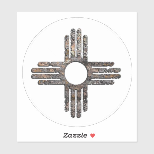 Das neue mexikanische Zia-Sun-Symbol Aufkleber (Blatt)