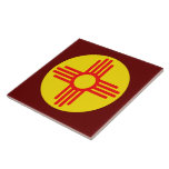 Das neue mexikanische Zia-Sun-Symbol Fliese<br><div class="desc">Das Zia-Sun-Symbol in New Mexico - Canyons, New Mexico</div>