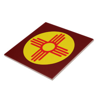 Das neue mexikanische Zia-Sun-Symbol Fliese