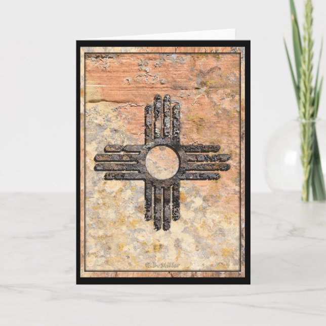 Das neue mexikanische Zia Sun Symbol Talking Canyo Karte (Vorderseite)