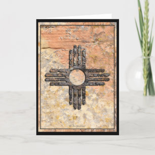 Das neue mexikanische Zia Sun Symbol Talking Canyo Karte