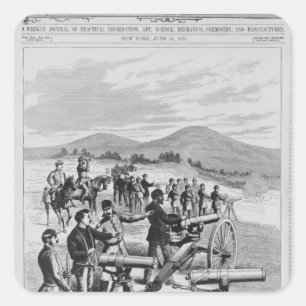 Das neue Modell Gatling Gun Quadratischer Aufkleber