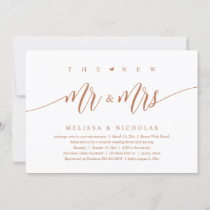 Das neue Mr. and Mrs., Modern Wedding Dinner Party Einladung