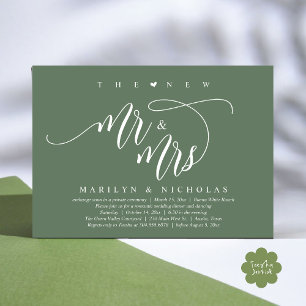Das neue Mr. and Mrs., Modern Wedding Dinner Party Einladung