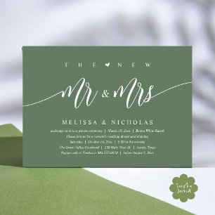 Das neue Mr. and Mrs., Modern Wedding Dinner Party Einladung