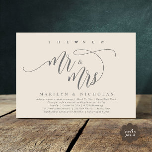 Das neue Mr. and Mrs., Modern Wedding Dinner Party Einladung