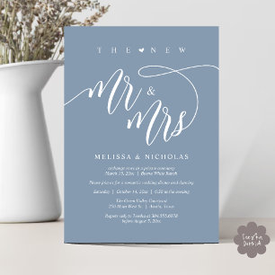 Das neue Mr. and Mrs Modern Wedding Party Dinner Einladung