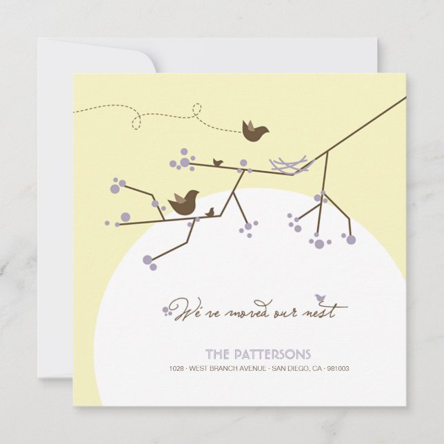 Das neue Nest der lila Vogelfamilie am Zuhause-Mov Ankündigung (Vorderseite)