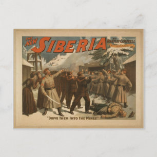 Das neue Sibirien, 'treibt sie in den Minen!' Postkarte