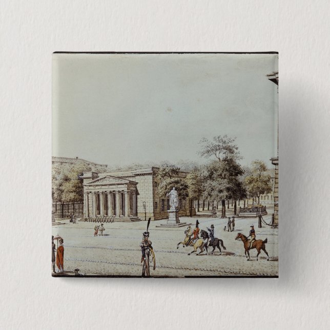 Das neue Uhr-Haus, nahe bei der Waffenkammer, Button (Vorderseite)