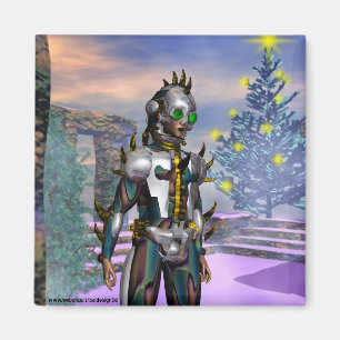 DAS NEUJAHR EINES ZYBORGS IST VON DER ZUKUNFT ABGE MAGNET