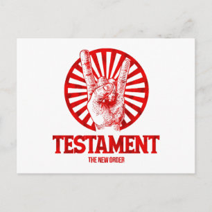 Das New Order Testament Feiertagspostkarte