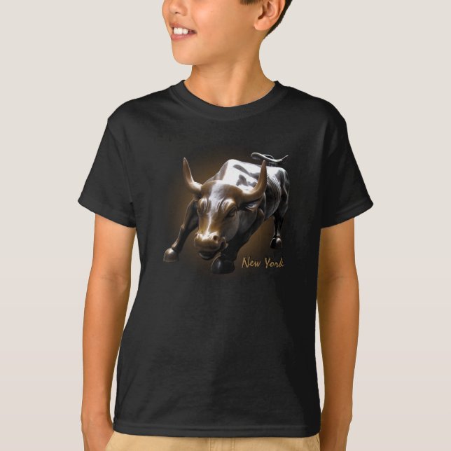 Das New Yorker T - Shirt Bull Statue Souvenir Shir (Vorderseite)