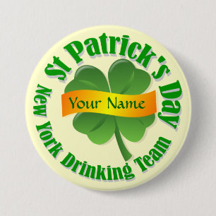 Das New Yorker Trinkteam St Patrick's Button