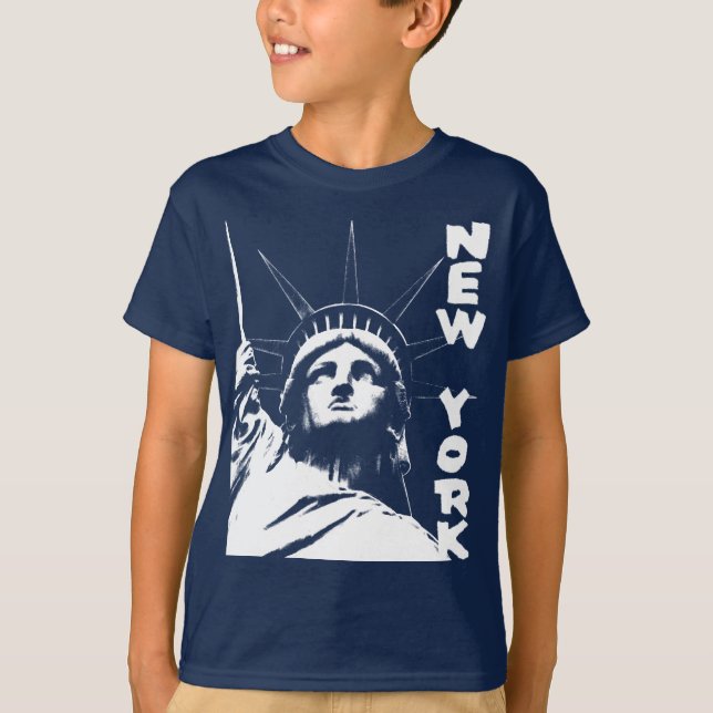 Das New- YorkShirt-Freiheitsstatue des Kindes Bio T-Shirt (Vorderseite)