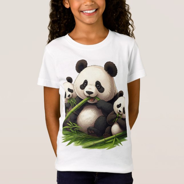 Das Niedliche Bambusfest: Starring Pandas! T-Shirt (Vorderseite)