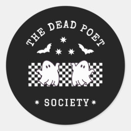 Das Niedliche Geisterhaus der Toten Dichtergesells Runder Aufkleber