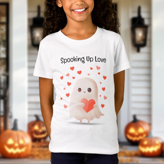 Das Niedliche Ghost Halloween in der Liebe T-Shirt (Spooking Up Love Cute Ghost Halloween T-Shirt)