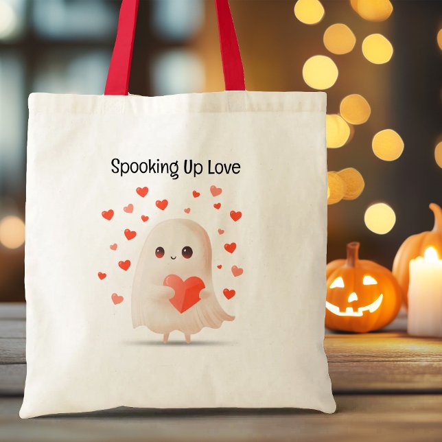 Das Niedliche Ghost Halloween in der Liebe Tragetasche (Spooking Up Love Cute Ghost Halloween Tote Bag)