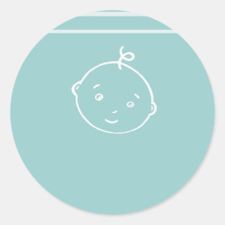 das niedliche kleine BabyGesicht Runder Aufkleber