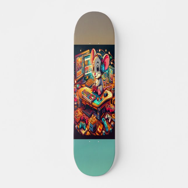 das niedliche Mausspiel Skateboard (Vorne)