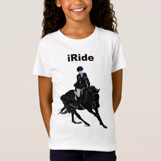 Das niedliche Pferd iRide Kinder T-Shirt (Vorderseite)