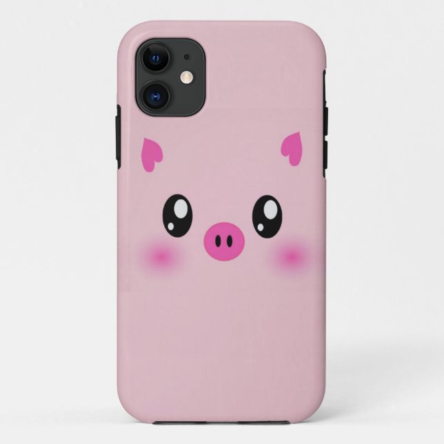 das niedliche rosa Schweinfall iphone Case-Mate iPhone Hülle (Rückseite)