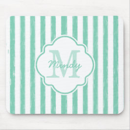 Das niedliche tadellose gemalte Grün Stripes Mousepad