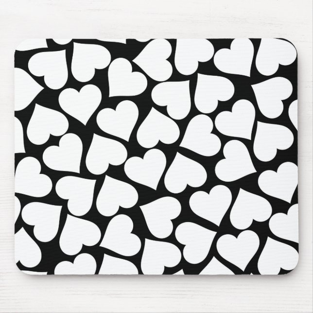 Das Niedliche Valentin des Minimalistischen Schwar Mousepad (Vorne)