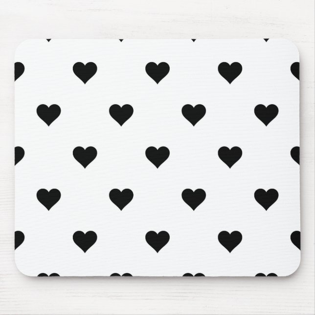 Das Niedliche Valentin des Minimalistischen Schwar Mousepad (Vorne)