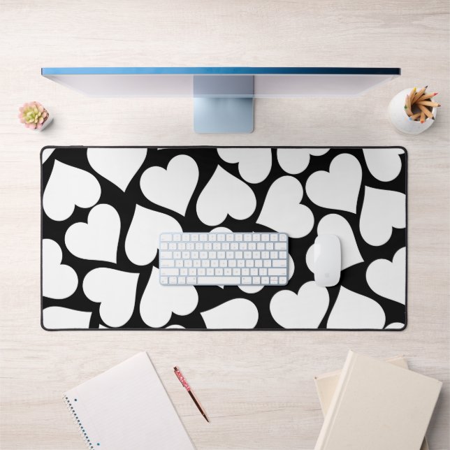 Das Niedliche Valentin des Minimalistischen Schwar Schreibtischunterlage (Büro 1)