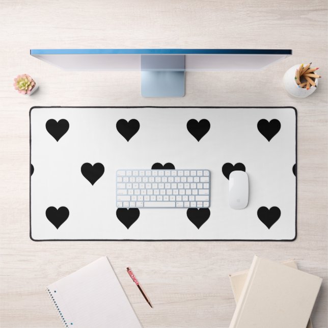 Das Niedliche Valentin des Minimalistischen Schwar Schreibtischunterlage (Büro 1)