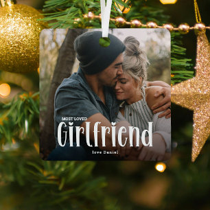Das Niedlichste GIRLFRIEND-Foto Ornament Aus Metall