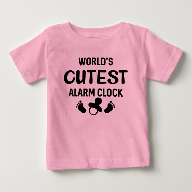 Das niedlichste Wecker-Mädchen der Welt Baby T-shirt (Vorderseite)
